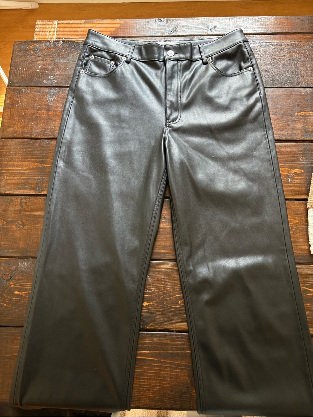 Women’s Zara Wide Leg Faux Leather Pants